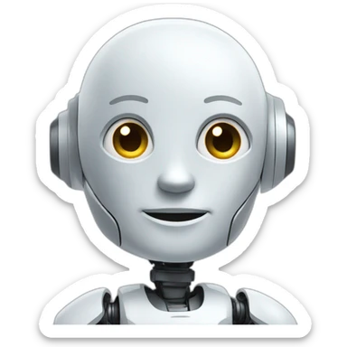 AI robot assistant sticker