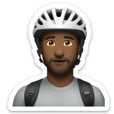 🤤 with bike helmet on  sticker
