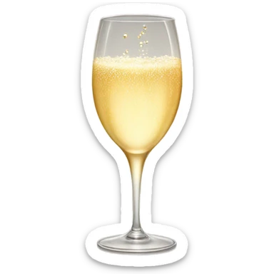Clear glass of champagne  sticker