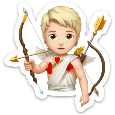 Cupid with arrow mixing Gin Tonic sticker