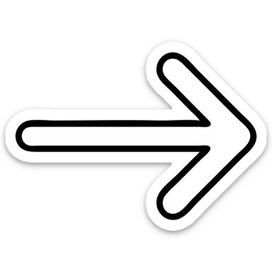 A simple right-pointing arrow icon sticker