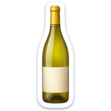 a bottle of white french wine sticker