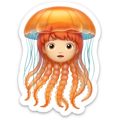 Ponyo on jellyfish sticker