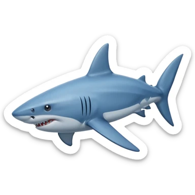 Shark hype blue sticker