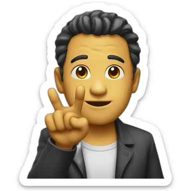 crossing fingers wish luck sticker