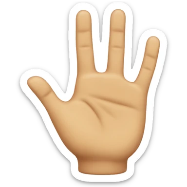 Hand with 3 fingers down sticker