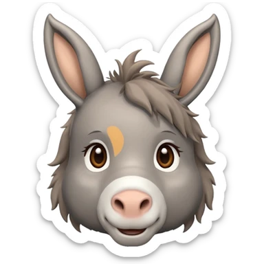 Cute donkey sticker