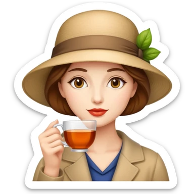 Clock that tea sticker