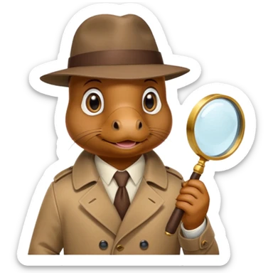 platypus detective sticker