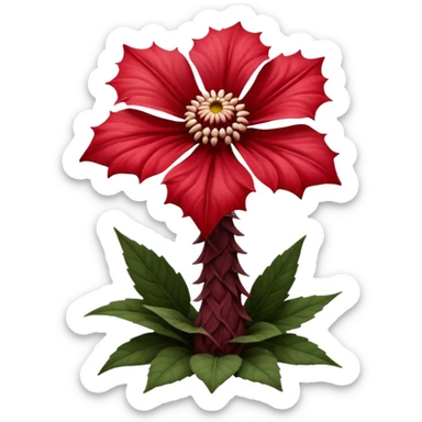 a flower like a monster a demogorgon basically sticker