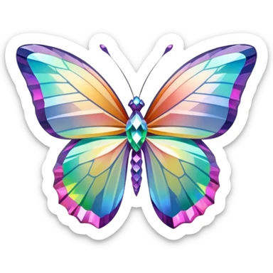 butterfly shaped 56-carat iridescent diamond sticker