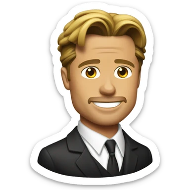 Brad Pitt Holiday  sticker