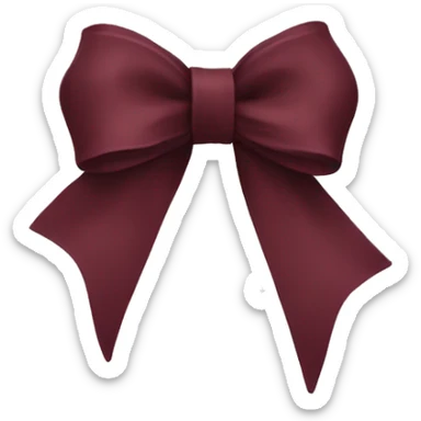 burgundy bow sticker