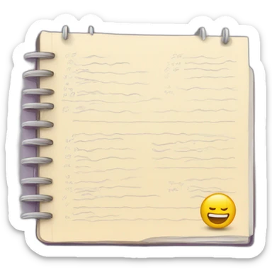 agenda with notes sticker