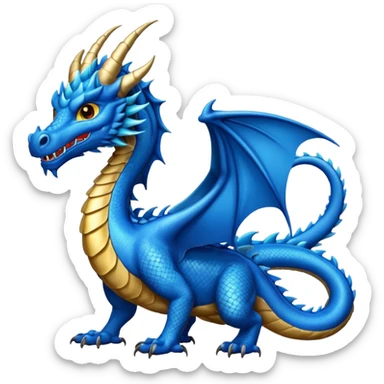 Haz un dragón azul oriental  sticker