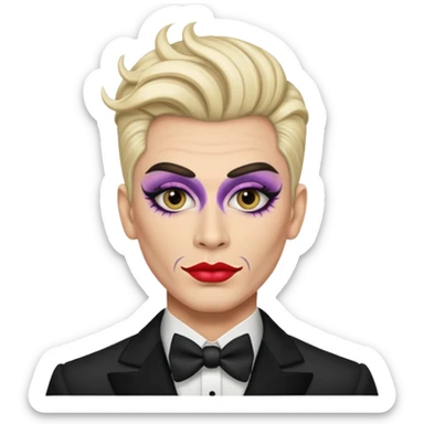 drag king fabulous makeup sticker