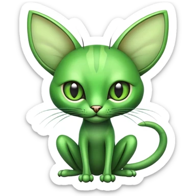 mantis with head of cat sticker