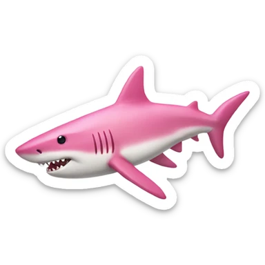 Pink shark sticker