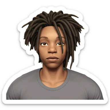 dreadlocked boy indoors portrait sticker