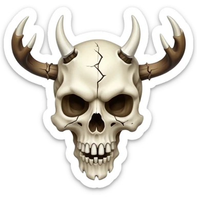 Wendigo skull  sticker