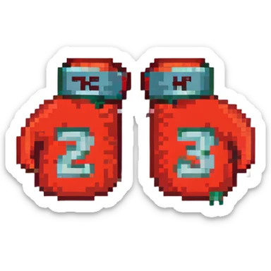 боксерские перчатки с надписью "23", no background sticker