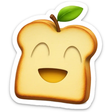 apple with toast sticker