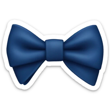 navy blue bow sticker