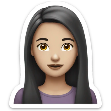 white-skinned girl with dark hair
girl dreams sticker