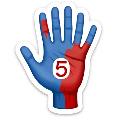 number onde hand  nfl blue (#00A3E0) and red (#F9423A) sticker