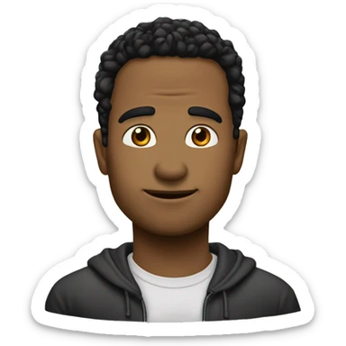 Большая белая собака самоедская лайка черный нос черные глаза ушки стоят  sticker