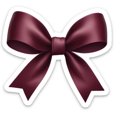 Burgundy bow sticker