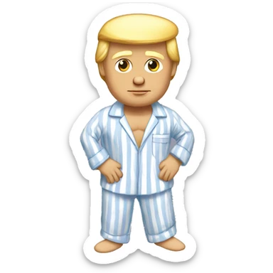 Donald Trump en pyjama  sticker