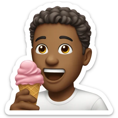 Hey there just eating an ice cream sticker