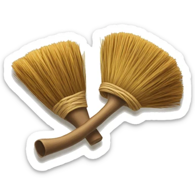 broom with bennie sticker