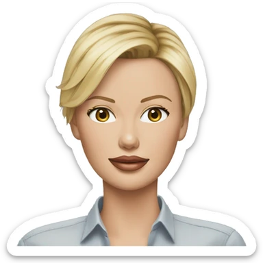 ultra realistic charlize theron wearing shirt sticker