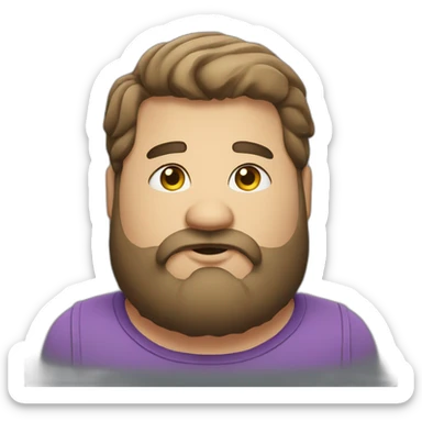 serbian chubby guy with a beard sticker