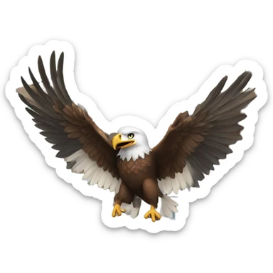 Eagle landing on a house sticker