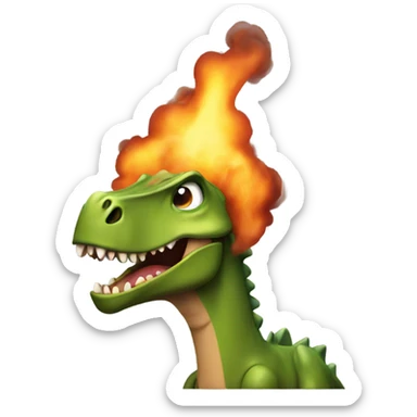dinosaur smoldering sticker