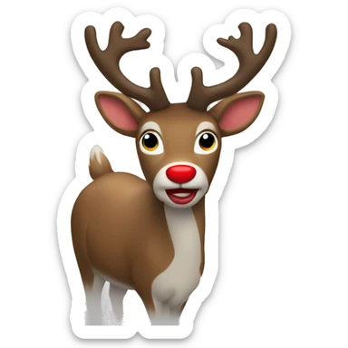 Red Nosed Reindeer sticker