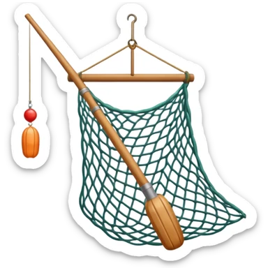 Fishing net sticker