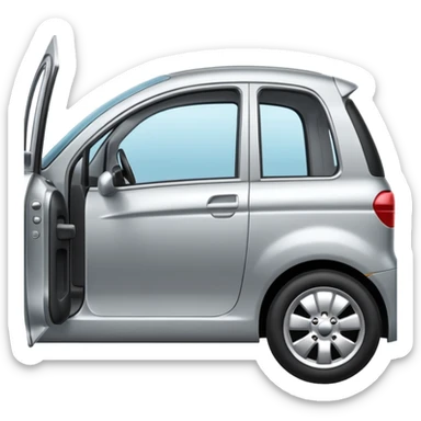 car door open from front view sticker