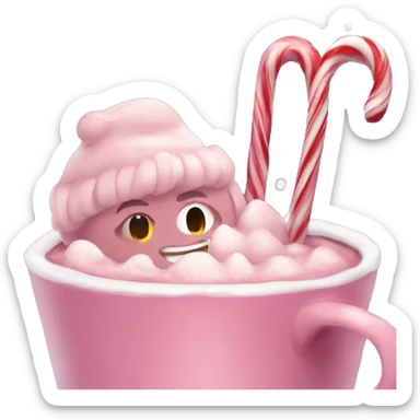 aesthetic christmas pink hot coco christmas wonderland sticker
