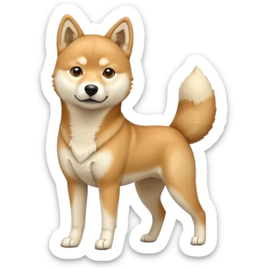 Shiba-Inu-Husky-Wolf-Dingo-hybrid,  full body sticker