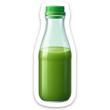 Green juice bottled sticker
