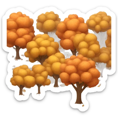 Cozy autumn trees sticker