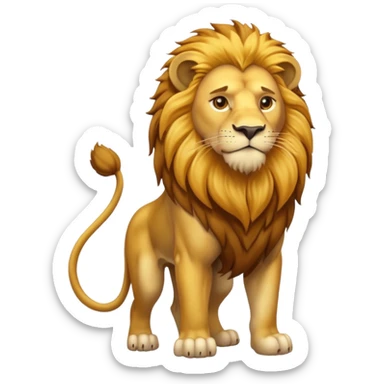High resolution of   realistic full body lion without distorted , no extra hybrid sticker