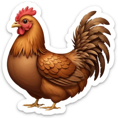 High resolution of A hen  sticker