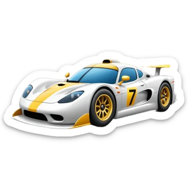 race car with track and cool background sticker
