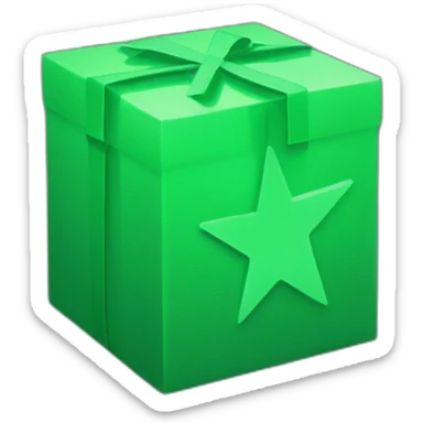 asterisk in green box sticker