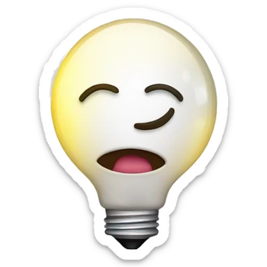 wink with lightbulb sticker